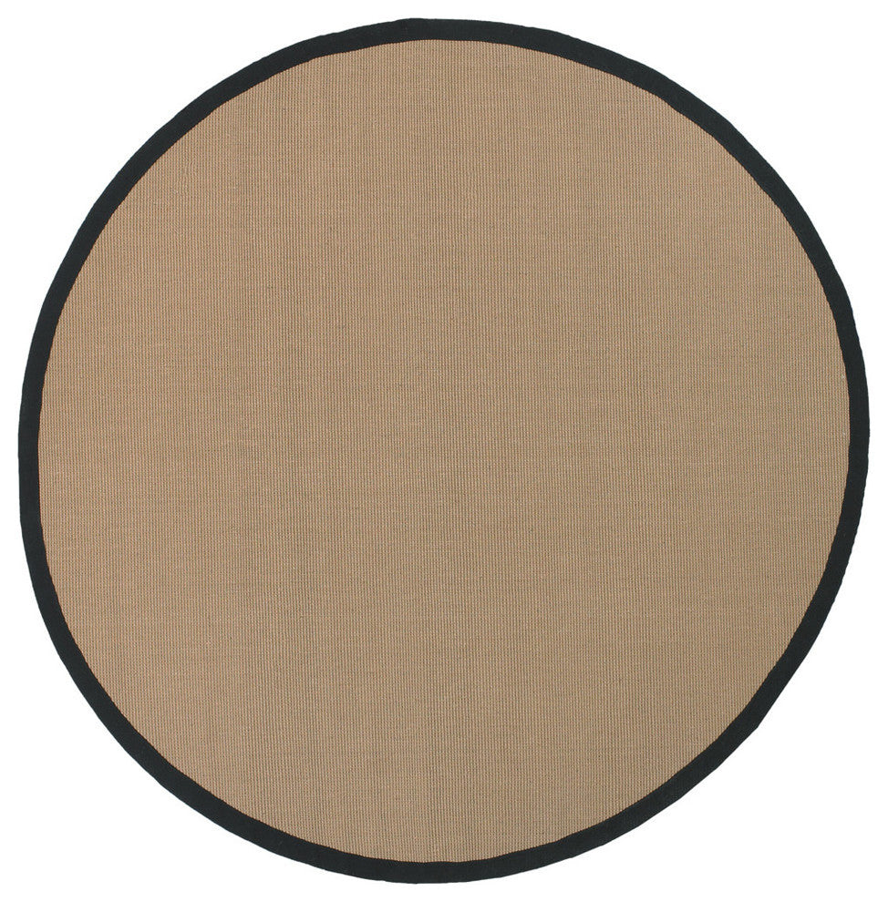 Bay Contemporary Area Rug, Black, 7'9" Round