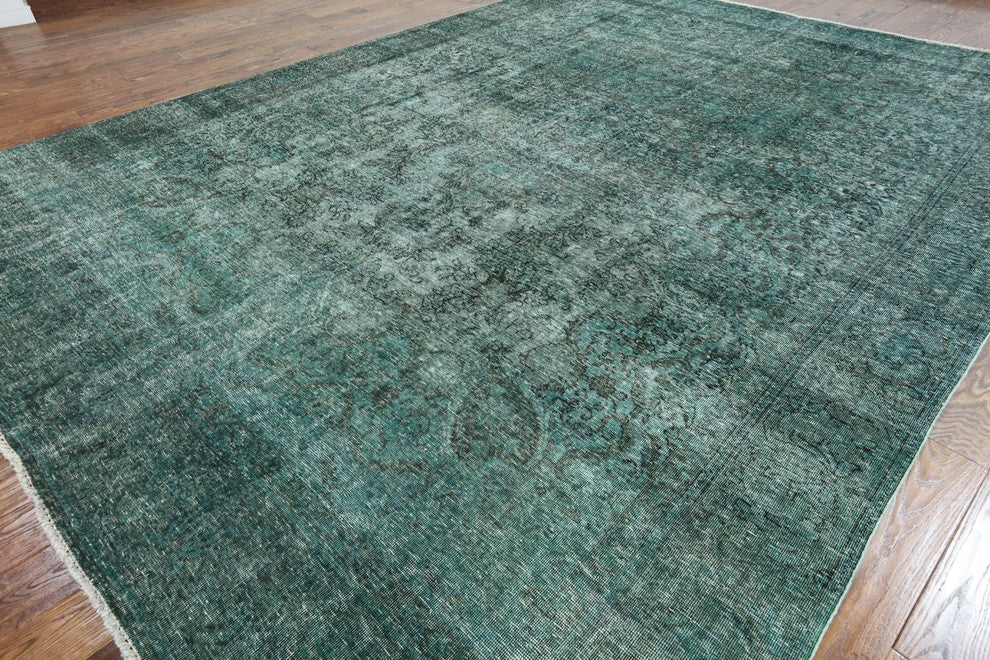 Oriental Hand Knotted Overdyed Wool Area Rug 10'x13, W2290
