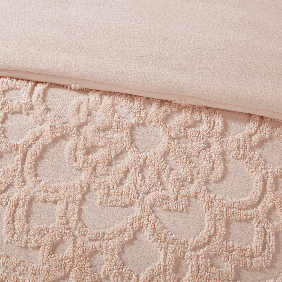 Madison Park Laetitia 3-Piece Tufted Cotton Chenille Medallion Duvet Cover Set