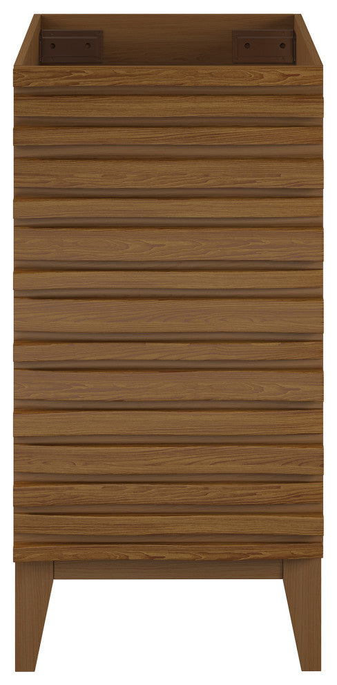 Cascade 18" Bathroom Vanity, Brown Oak- Cabinet Only