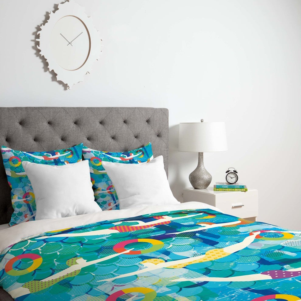 Deny Designs Sam Osborne Swimming Gala Duvet Cover - Lightweight