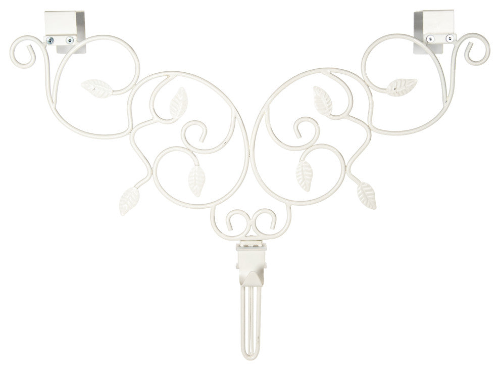 Adjustable Wreath Hanger for Door Ivy, White