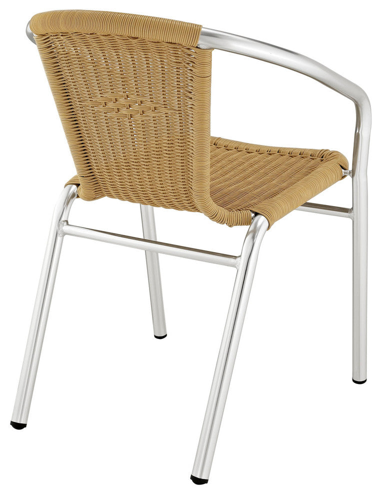 Modern Contemporary Kitchen Dining Armchair Natural, Outdoor and Indoor