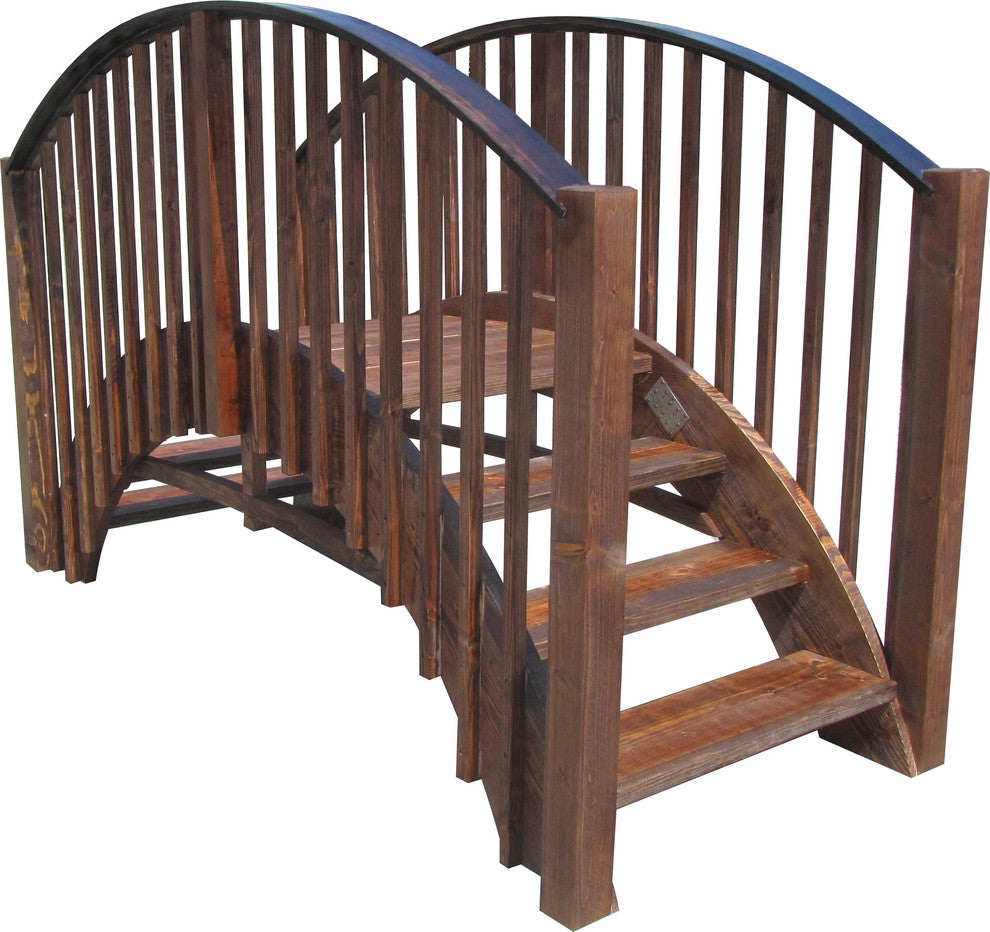 SamsGazebos 8-foot Japanese Imperial Wood Garden Bridge