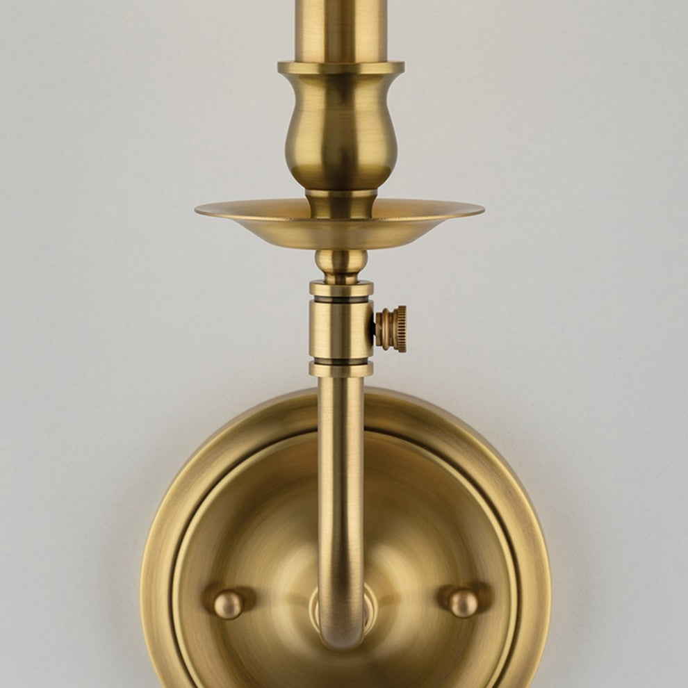 Logan 1-Light Wall Sconce, Aged Brass