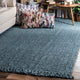 Nuloom Hand Woven Maui Chunky Loop Rug, Blue 7'6"x9'6"