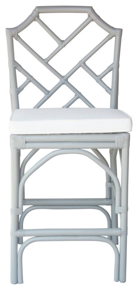 Kara Rattan Counter Stool, Set of 2, Gray