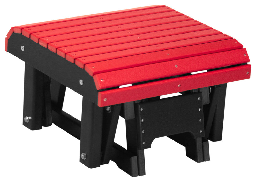 Poly Glider Footrest, Red & Black