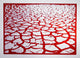 Menashe Kadishman "Red Cracks" Etching