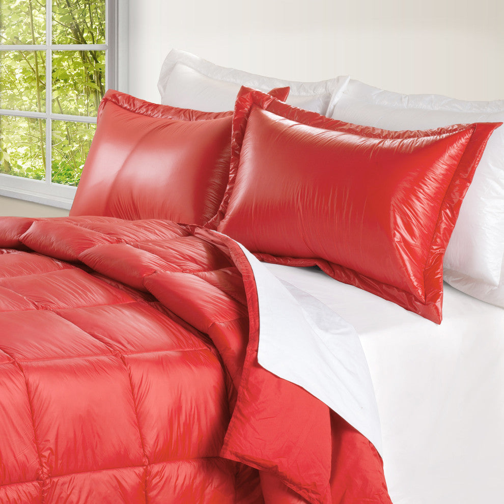 PUFF Water Resistant Nylon Sham 2-PK, Coral, King