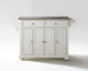 Crosley Furniture Alexandria Wood Kitchen Island in White/Silver