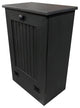 Wooden Trash Bin, Black