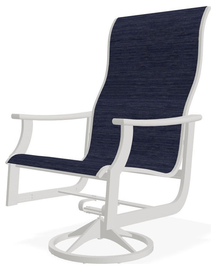 St. Catherine Sling Outdoor Supreme Swivel Rocker, Collect Indigo/Snow
