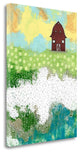 "The Red Barn" By Sarah Ogren,Ready to Hang Giclee Print on Gallery Wrap Canvas