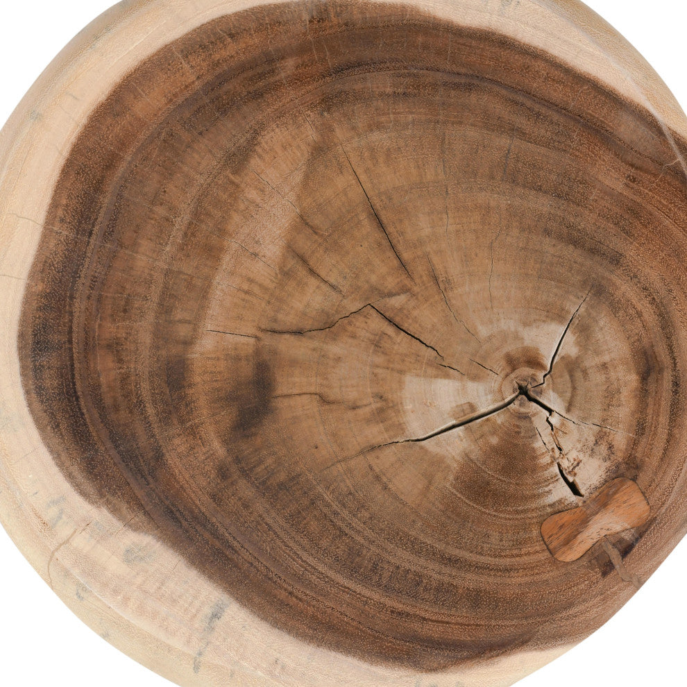 Gala Round Meh Wood End Table by Kosas Home
