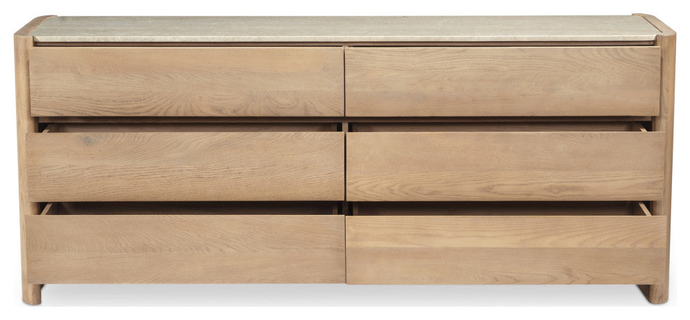 Lane 6 Drawer Dresser Natural