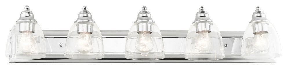Polished Chrome Transitional, Colonial, Vanity Sconce