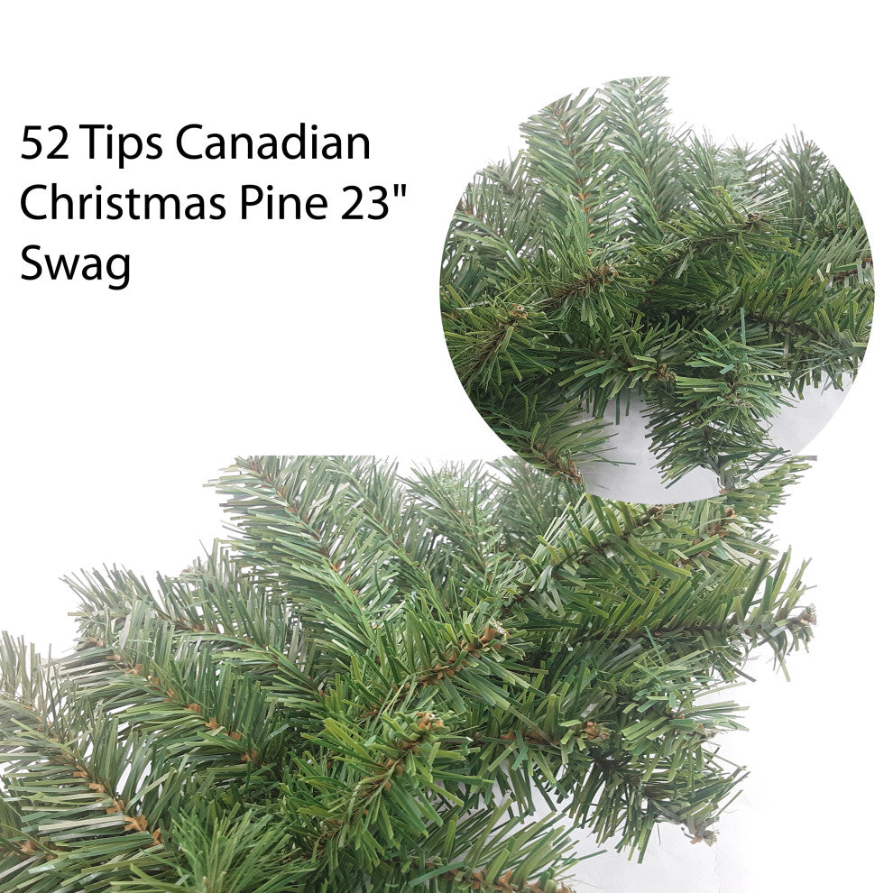52 Tips Canadian Christmas Pine 24" Swag