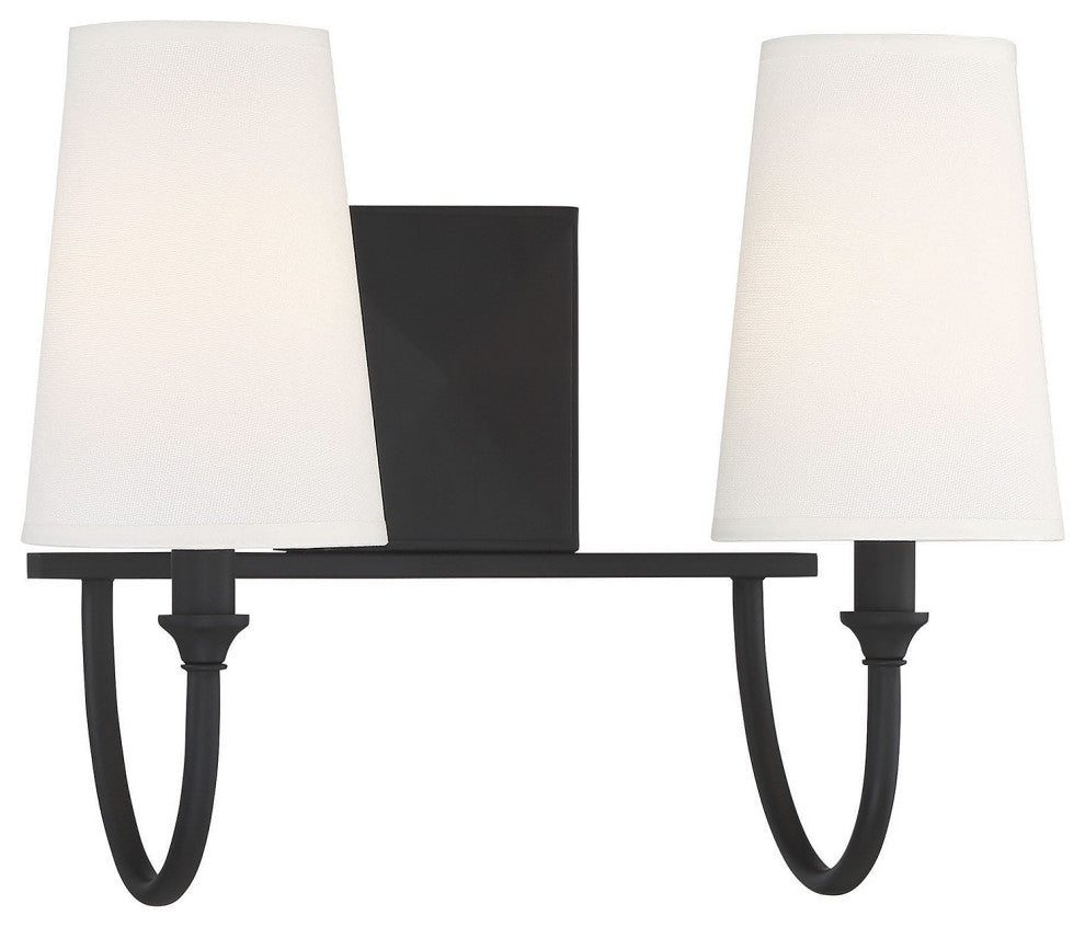 Cameron 2-Light Bath, Matte Black