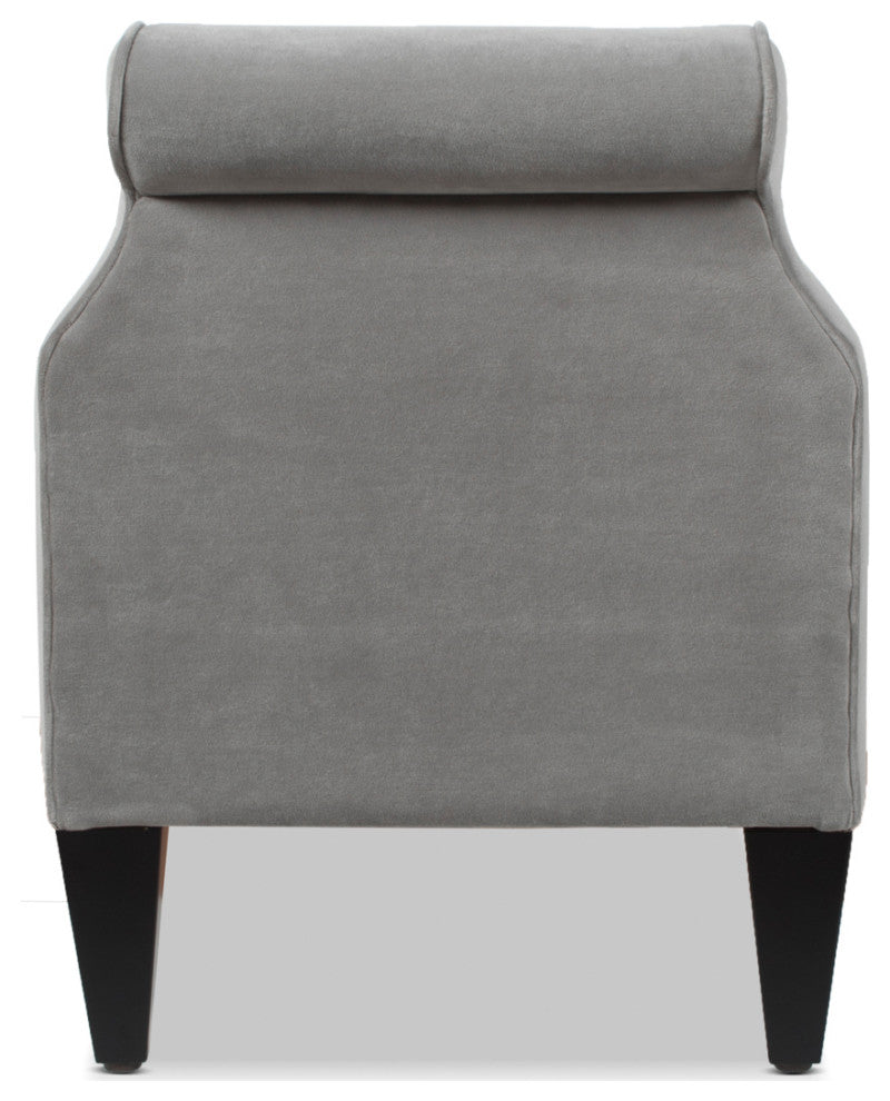 Jacqueline 58" Tufted Storage Bench, Opal Gray Velvet