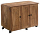 Sauder Engineered Wood Sewing Craft Cart in Vintage Oak Finish