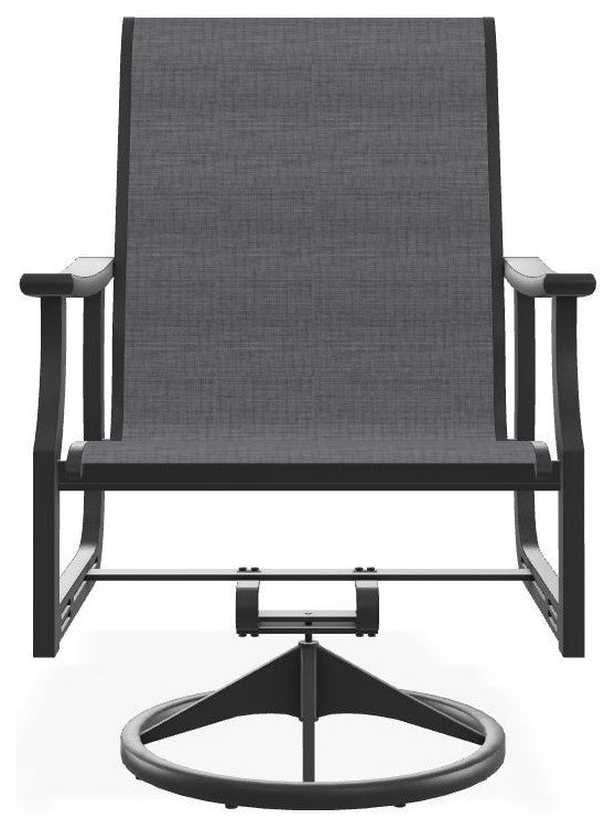 St. Catherine Sling Outdoor Swivel Rocker, Augustine Pewter/Graphite