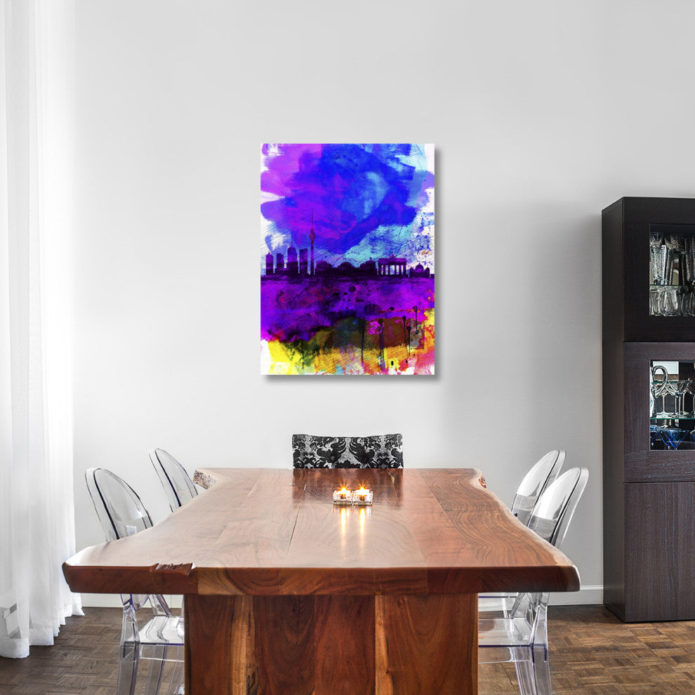 "Berlin Watercolor Skyline" Fine Art Print