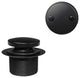 Black 1.5" Tubular Tip Toe Bath Waste In Powder Coated White, Powder Coated Flat Black