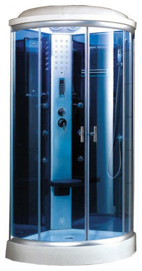 Walk-In Steam Shower, Corner Unit