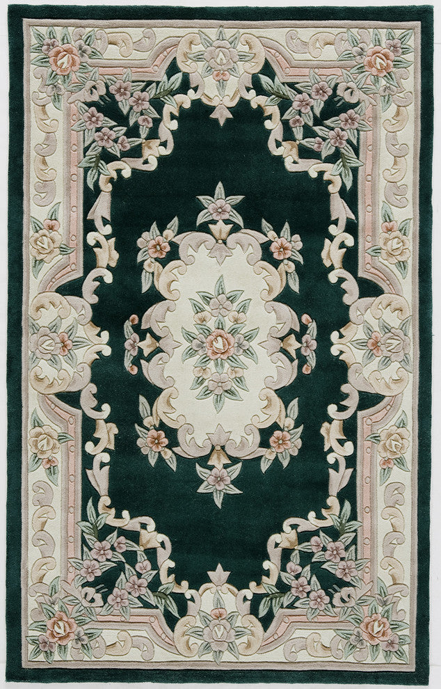 New Aubusson, Emerald, 5'x8'