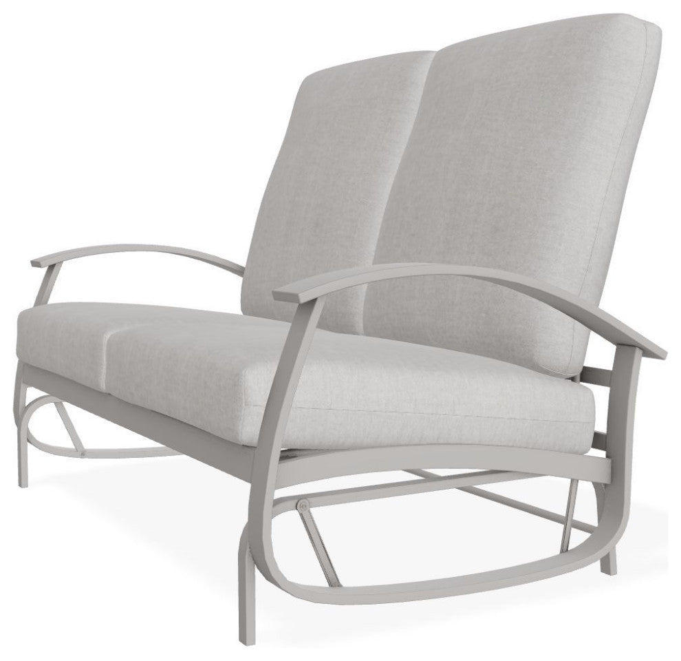 Belle Isle Cushion Deep Seating 2-Seat Glider, Charter Silk/Warm Gray
