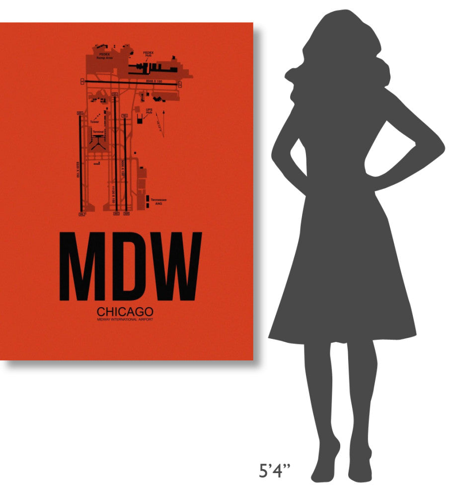 "MDW Chicago Airport Orange" Fine Art Print