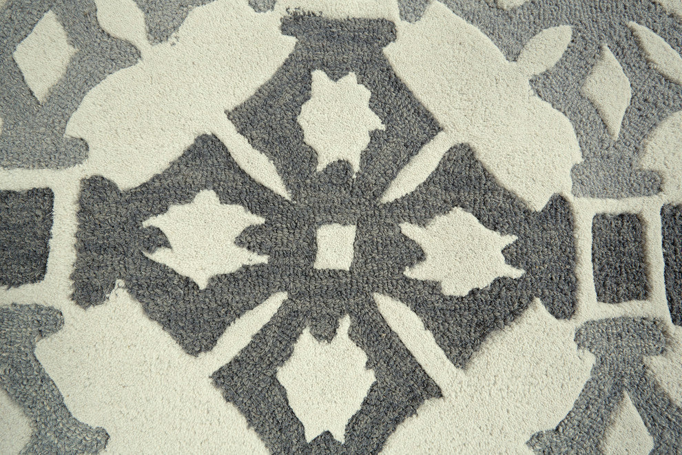 Weave & Wander Briona Rug, Fog, 5'x8'