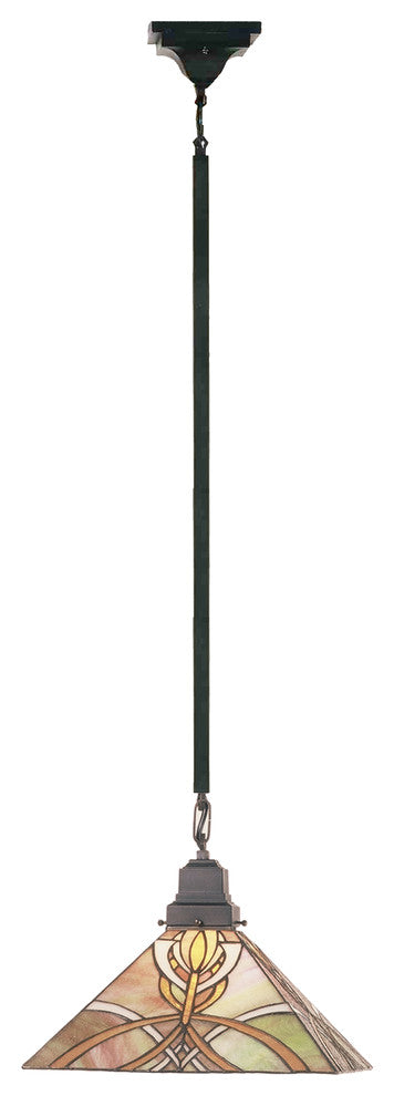 13"Sq Glasgow Bungalow Pendant.609