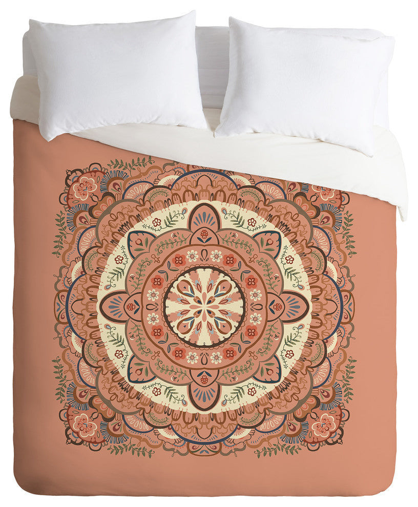 Pimlada Phuapradit Round Labyrinth Duvet Cover, 88"x104"