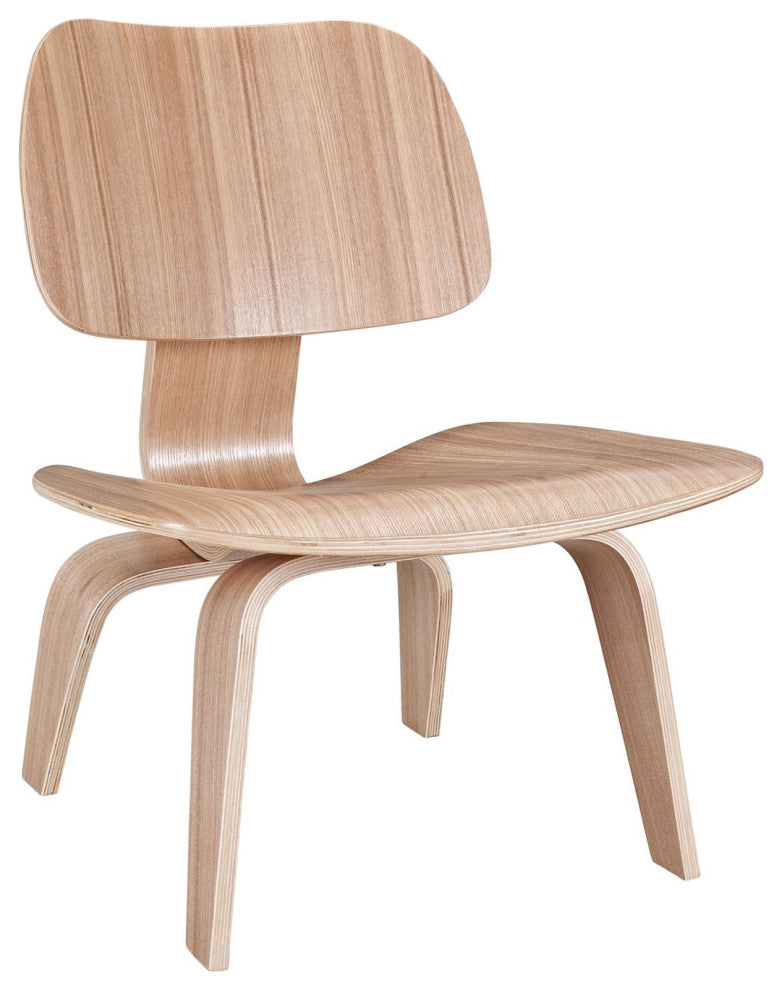Modway Fathom Wood Lounge Chair, Natural