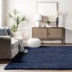 Nuloom Striped Shag Area Rug, Navy 9'2"x12'