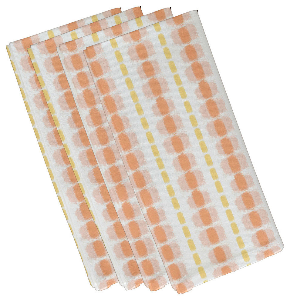 Watercolor Stripe, Stripe Print Napkin, Set of 4, Yellow