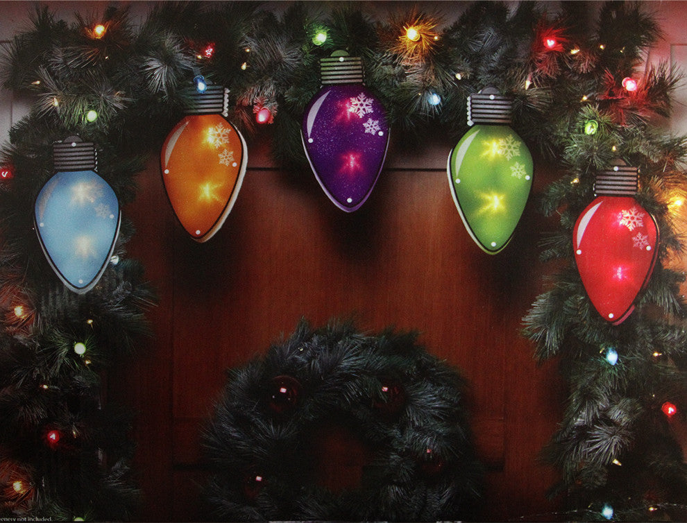 7.25' Multi-Color Shimmering C7 Bulb Christmas Light Garland