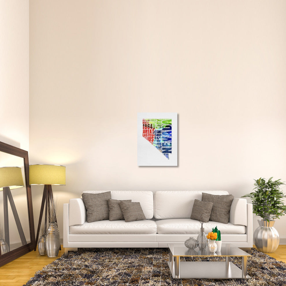 "Nevada Watercolor Word Cloud" Fine Art Print