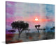 "Plains Sunset" Print on Canvas, 45"x30"