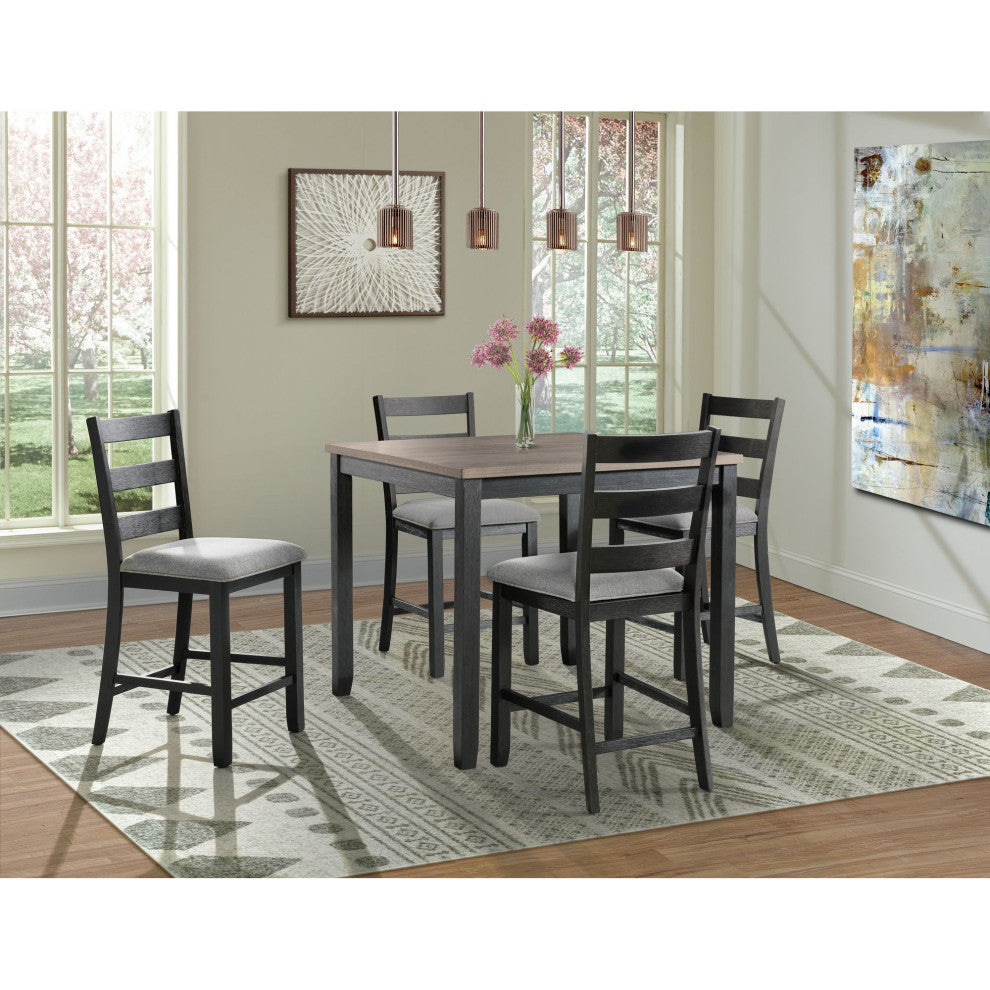 Picket House Furnishings Kona Gray 5PC Counter Height Dining Set