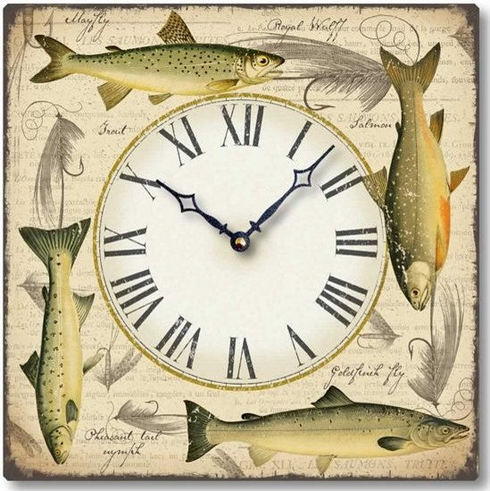 Antique-Style 12  Inch Fish Clock