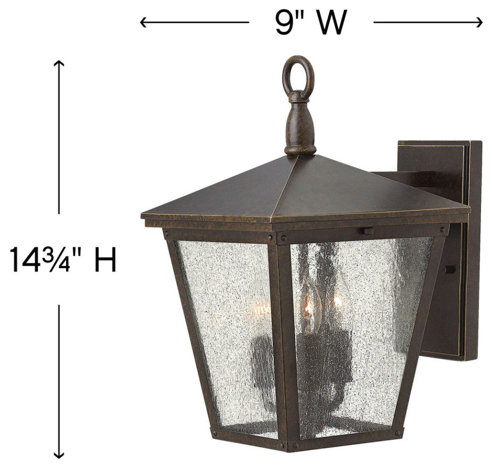 Hinkley Trellis Medium Wall Mount Lantern, Regency Bronze