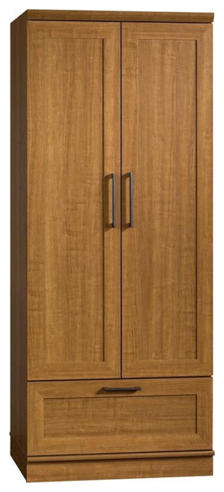 Sauder HomePlus Engineered Wood Wardrobe Armoire in Sienna Oak Finish