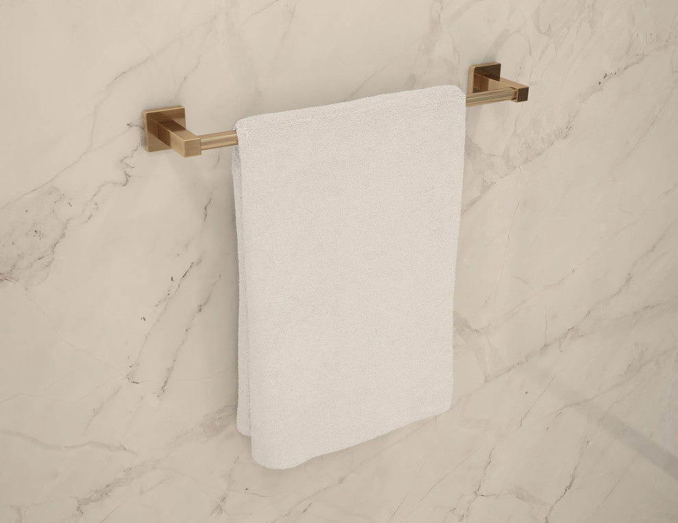 Duro 24 inch Towel Bar with Mounting Hardware, Brushed Bronze