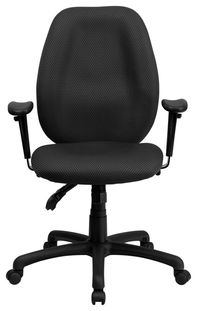 High Back Gray Fabric Ergonomic Executive Swivel Chair
