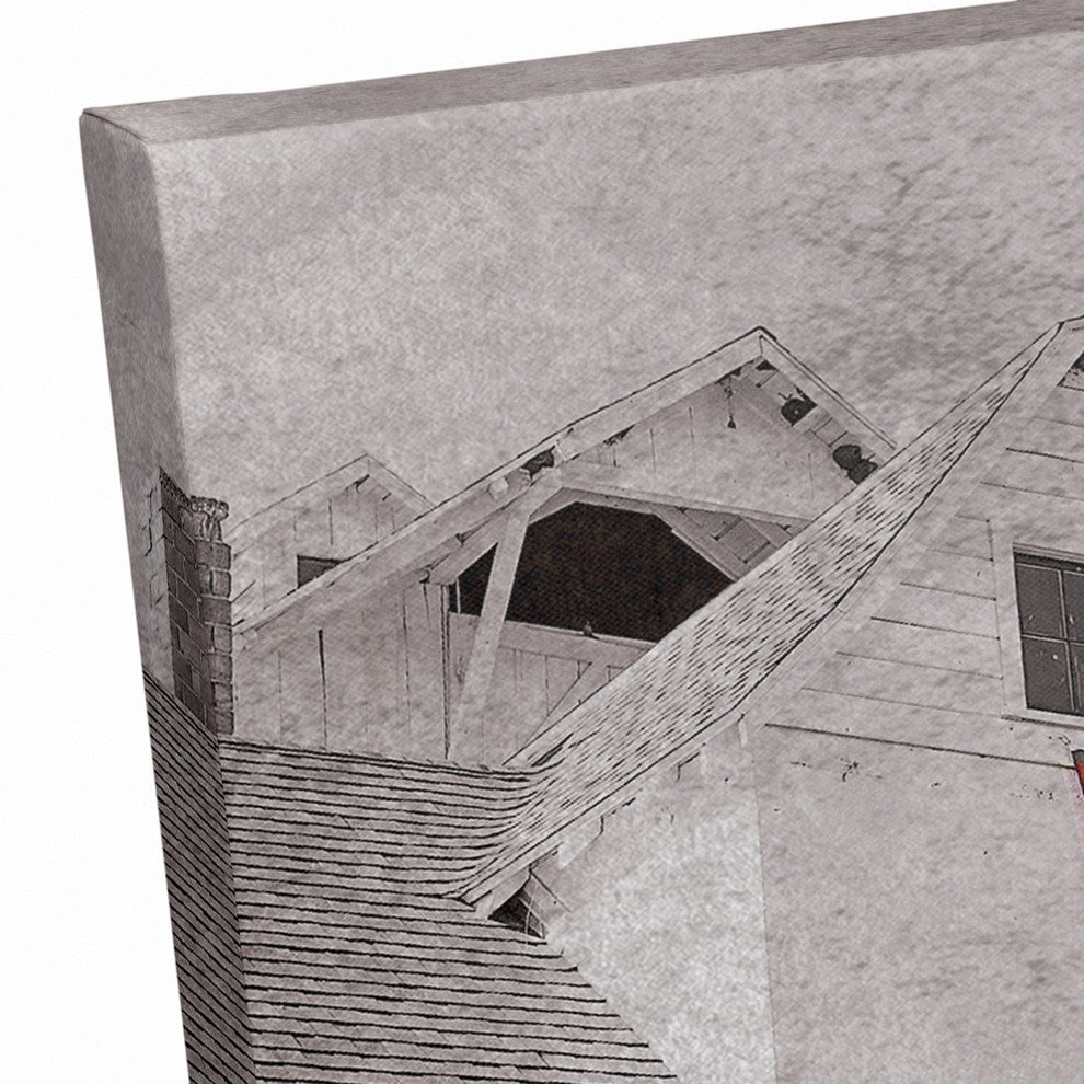 Patriotic Barn 16x16 Canvas Wall Art