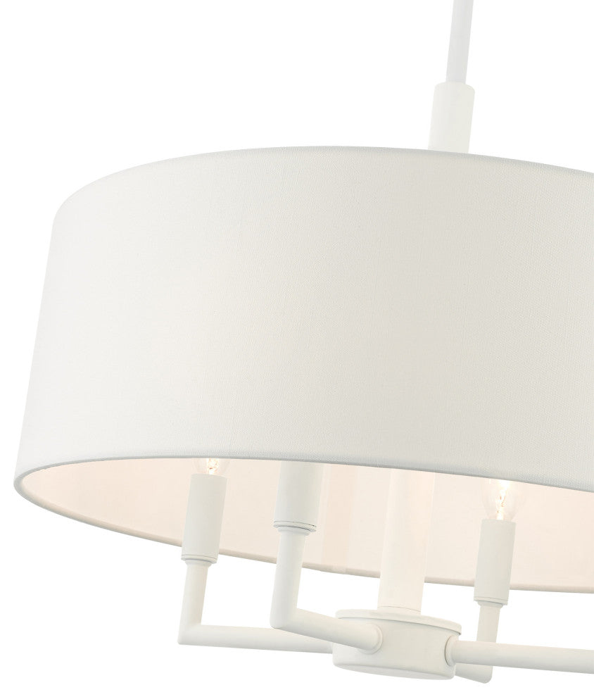 White Timeless, Transitional, Versatile, Pendant Chandelier