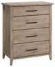 Sauder Summit Station Engineered Wood 4-Drawer Bedroom Chest in Laurel Oak